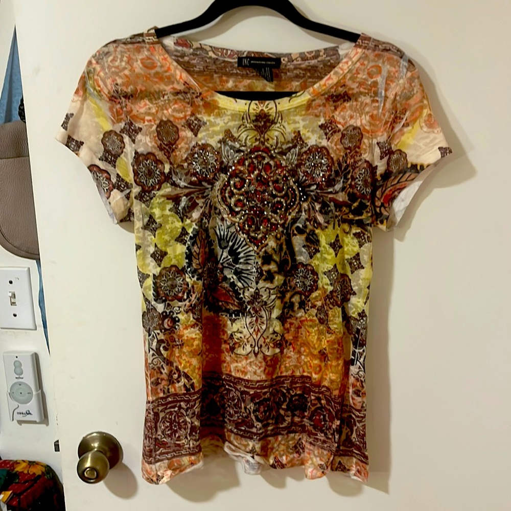 INC sparkly T-shirt size Large